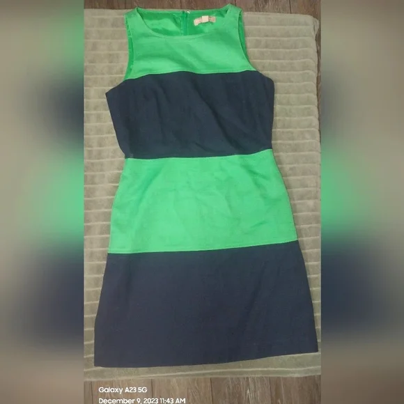 Banana Republic | Dresses | Banana Republic Color Block Dress In Navy And  Green | Poshmark